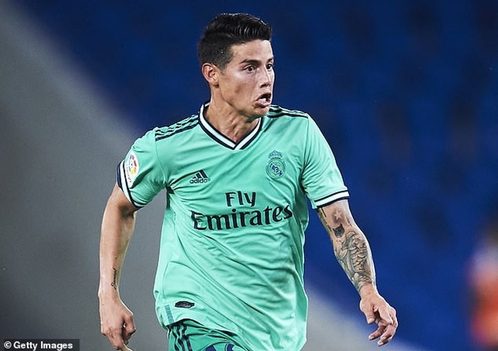 James Rodriguez played just once in LaLiga since October - against Real Sociedad last month