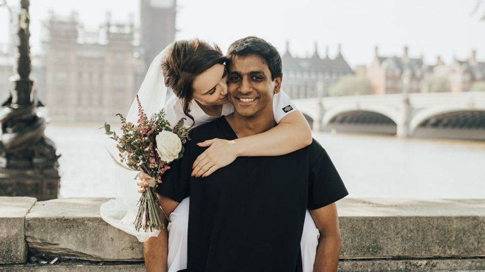 Jann and Annalan said it felt 'surreal' getting married in a hospital. Pic: Rebecca Carpenter Photography