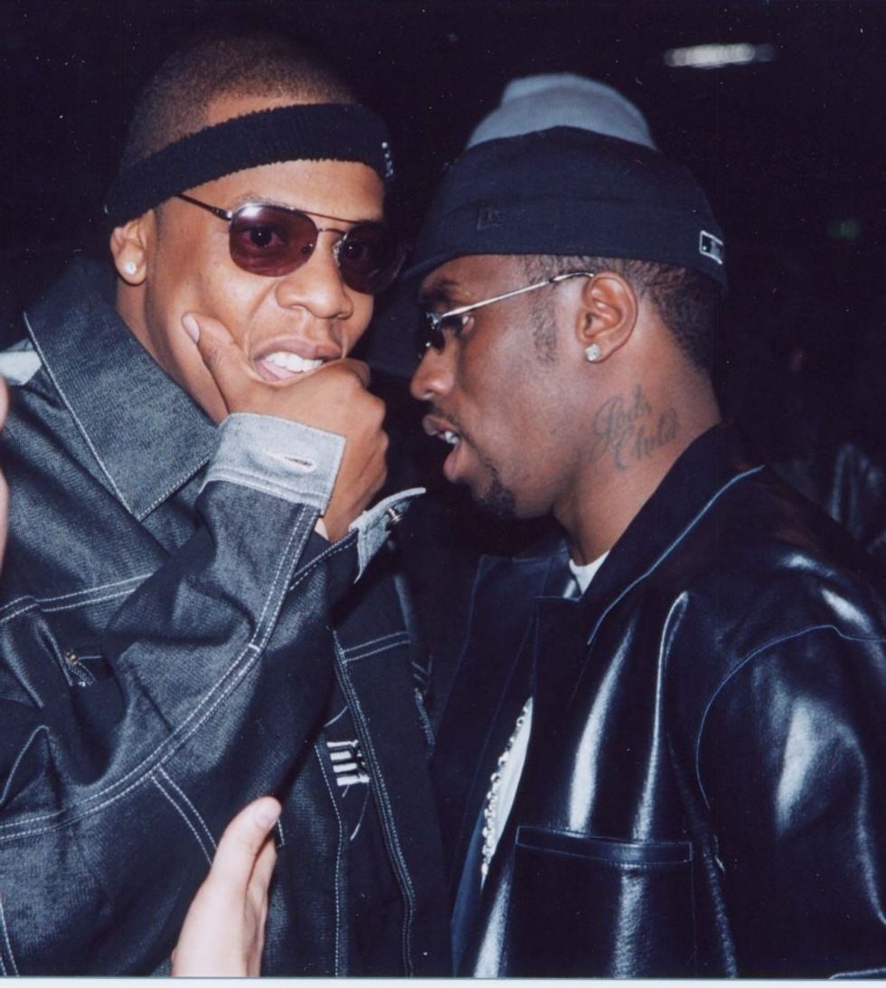 Jay-Z & Sean P. Diddy Combs during Jay-Z's Roller Bash CD Release Party taping for MTV in 2000