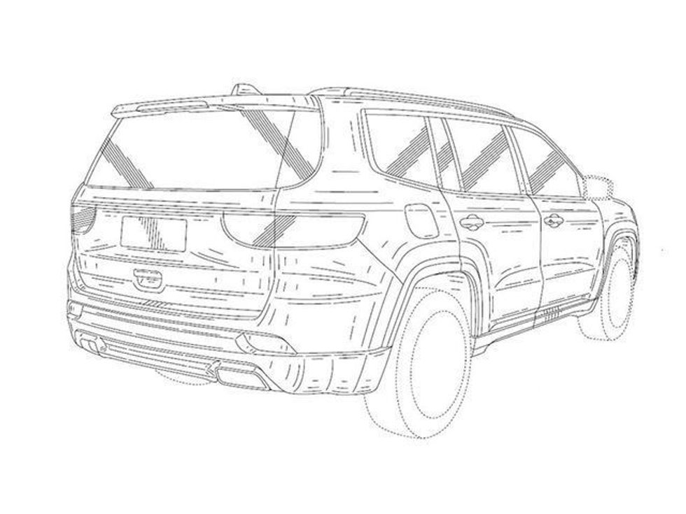 Jeep patenton veturën me tre radhë të ulëseve foto 2