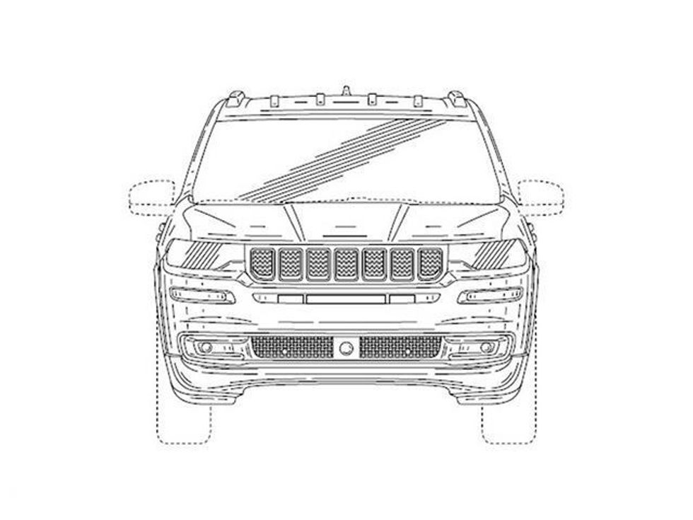 Jeep patenton veturën me tre radhë të ulëseve foto 4