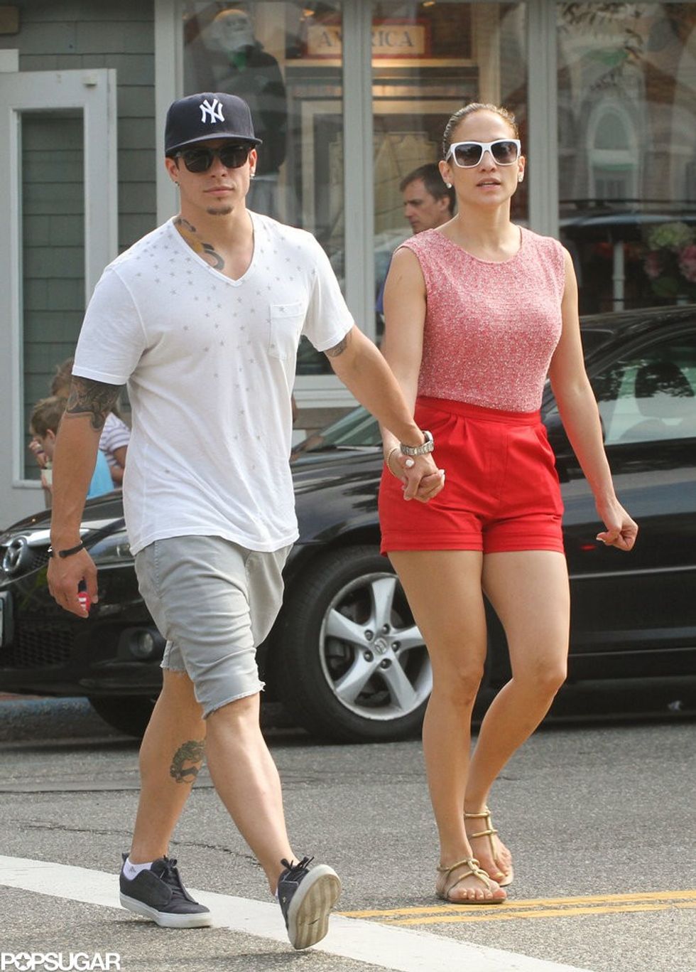 Jennifer Lopez worked Alice Olivia romper fresh white