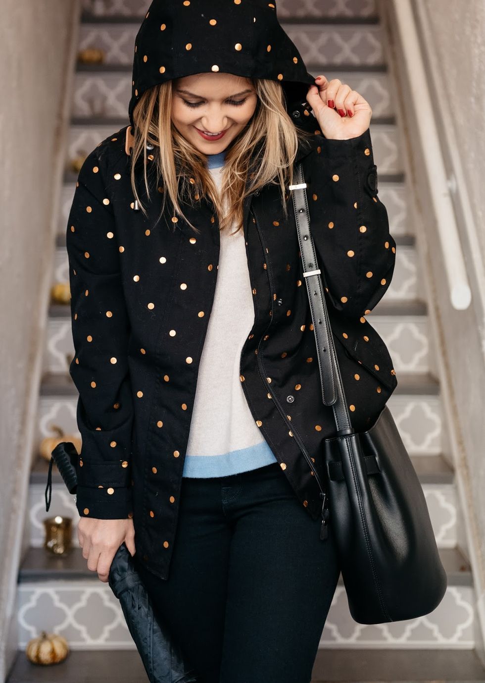 joules gold dots raincoat 2