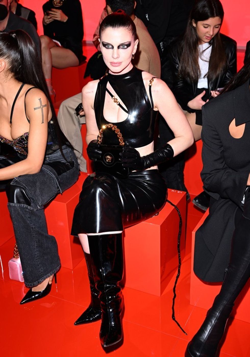 julia fox kim kardashian latex fashion week 0244