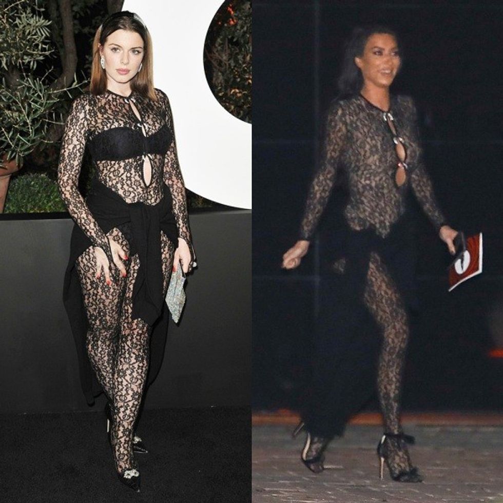 julia fox kim kardashian similar outits