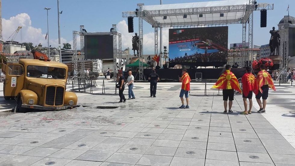 Kamioni ne sheshin Maqedonia