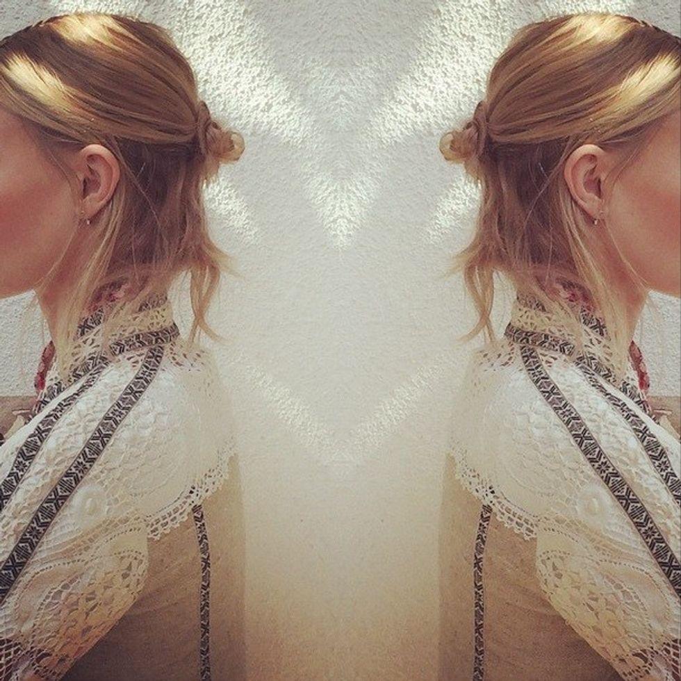 Kate Bosworth Center Part Braid Coachella Side