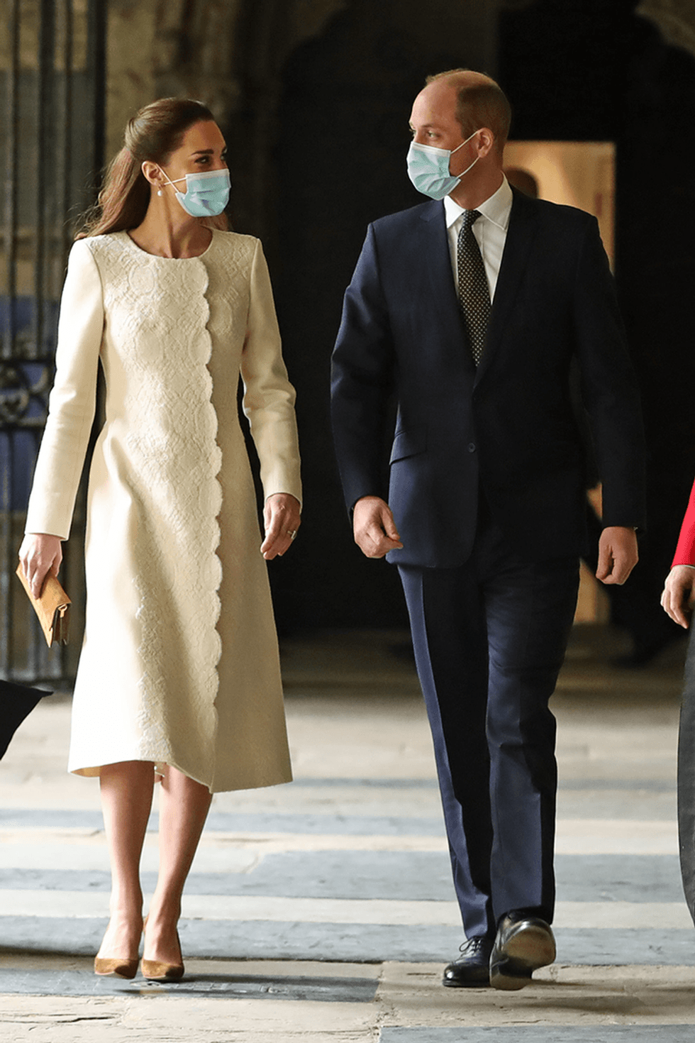 kate middleton white coat prince william westminster abbey 1616512787