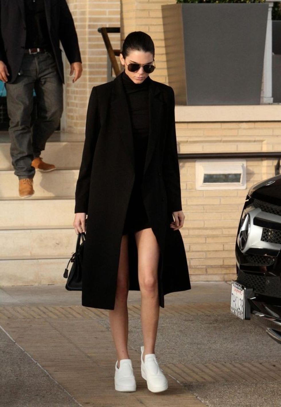 Kendall Jenner stops by Barney's for some retail therapy. The model wore a black monochrome look with white sneakers. The Victoria's Secret show aired on December 8. Kendall got to walk the Victoria's Secret runway for the first time with friend Gigi Hadid and father Caitlyn watching from the audience., Image: 269022583, License: Rights-managed, Restrictions: , Model Release: no, Credit line: Profimedia, Alamy