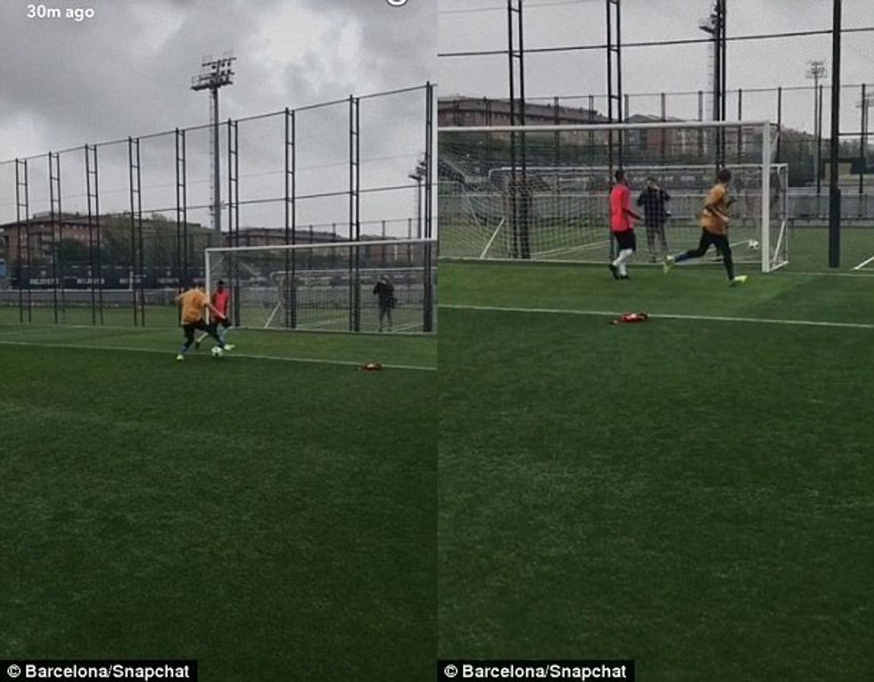 Këngëtari arriti edhe të shënojë gol