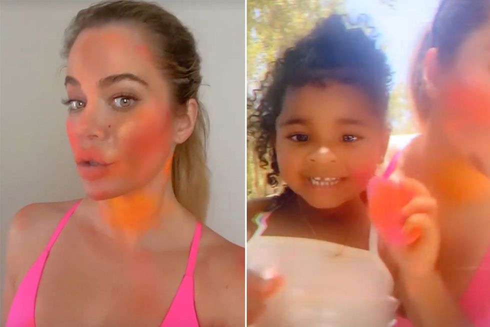 khloe kardashian true thompson makeup