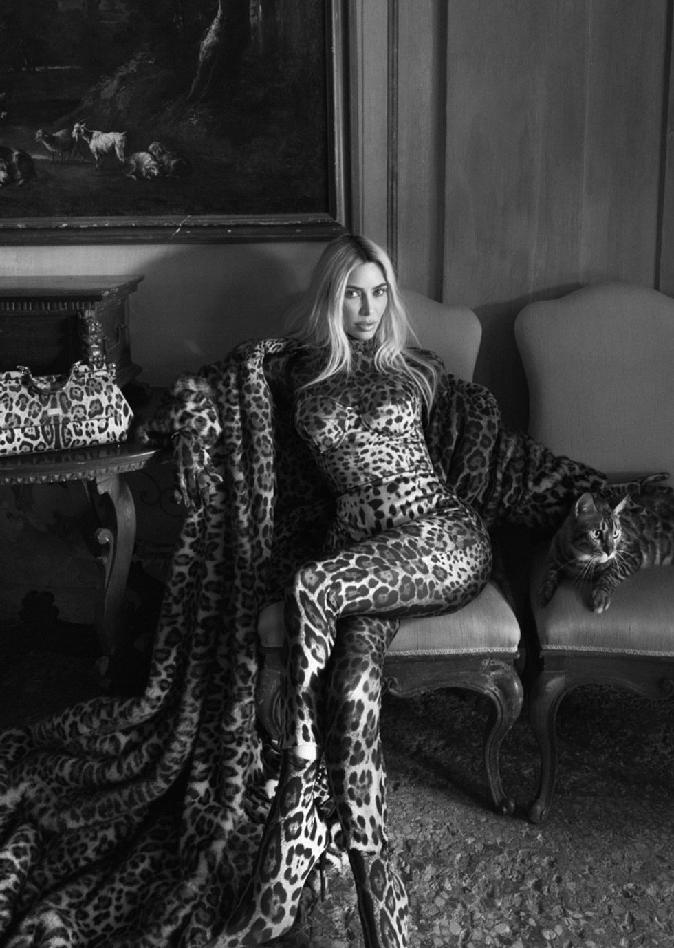 Kim Kardashian Animal Print Dolce Gabbana Spring 2023