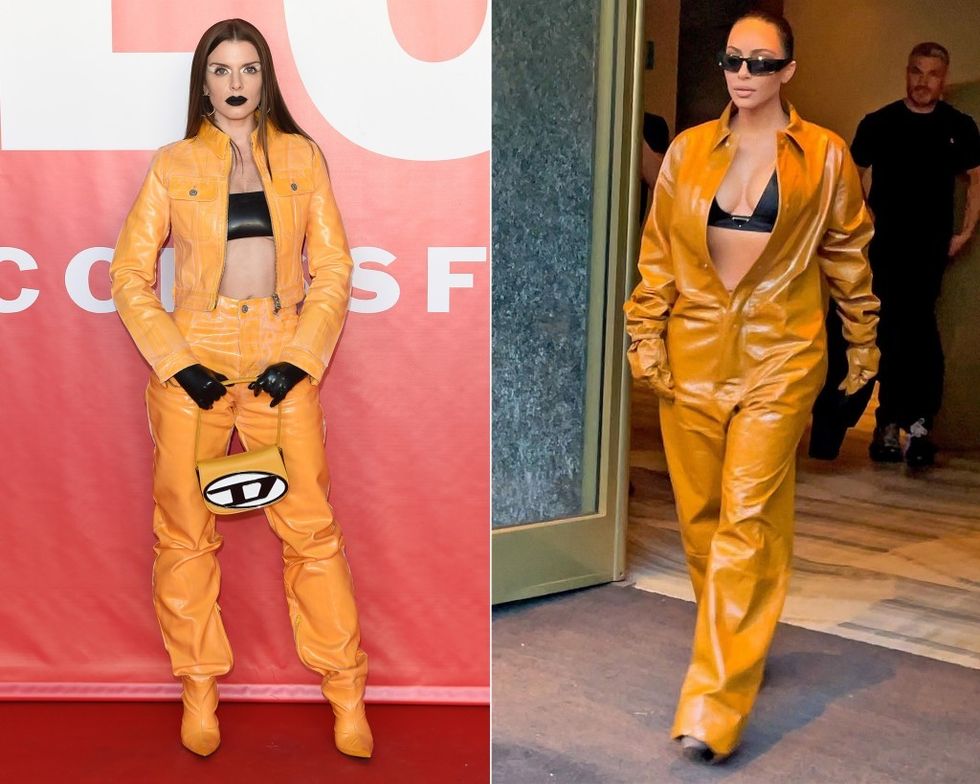 kim kardashian julia fox yellow black outfits