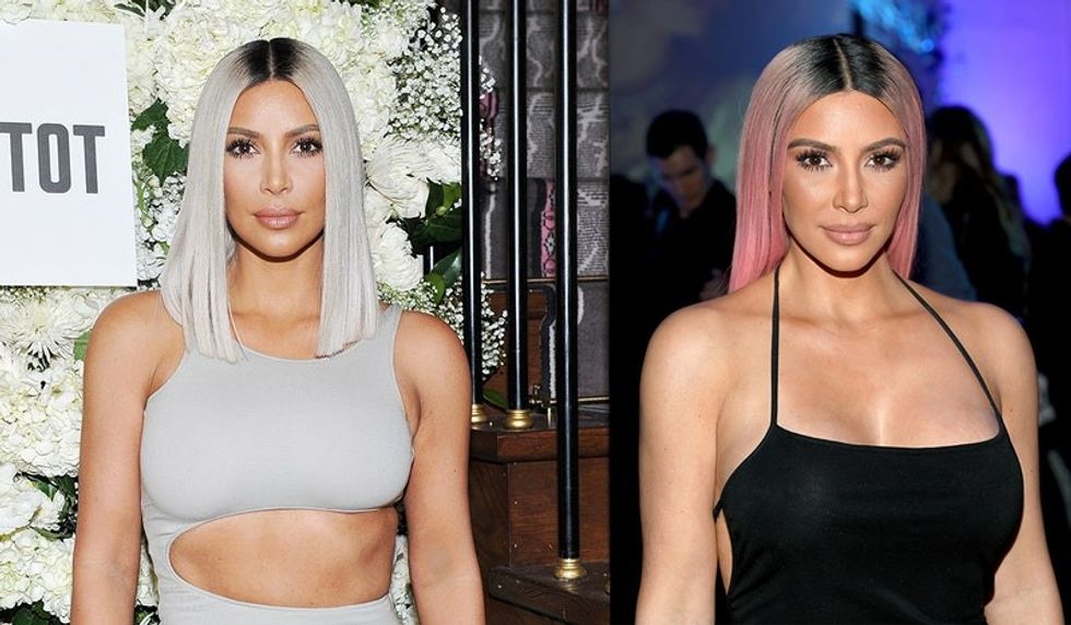kim kardashian pink hair