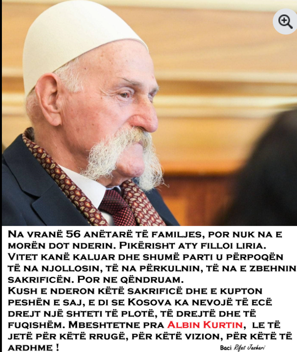 Kjo nuk  \u00ebsht\u00eb deklarat\u00eb publike e zyrtare e Rifat Jasharit 