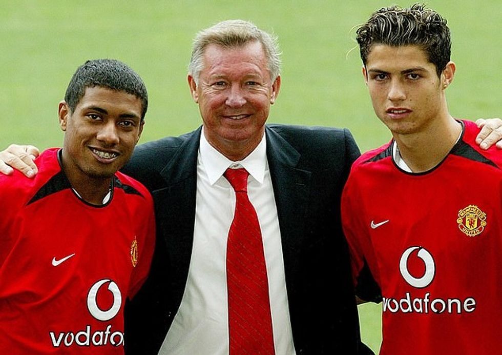 Kleberson (left) was signed alongside Cristiano Ronaldo - who would enjoy far more success