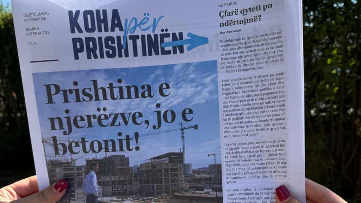 Uran Ismaili me numrin e pestë të gazetës javore: Zgjidhjet për betonin dhe pesë lagjet e Prishtinës