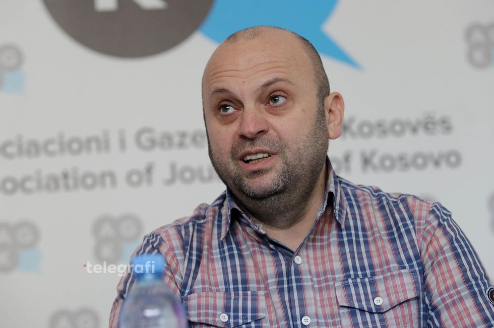 konference Asociacioni i Gazetar AGK dhe Keshilli i Mediave te Shkruara KMSHK Imer Mushkolaj foto Ridvan Slivova 11