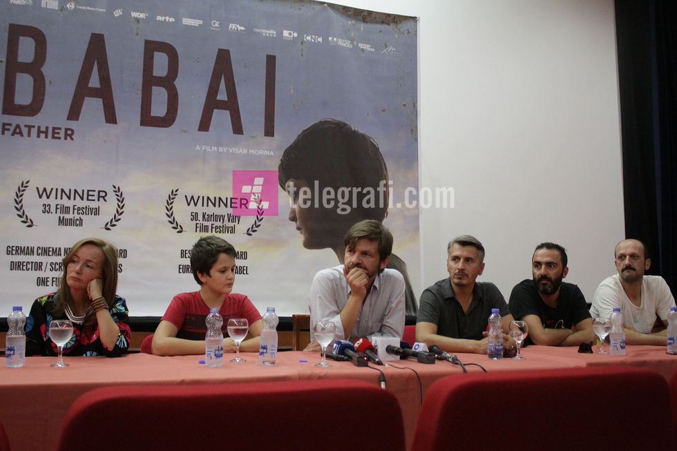 konference e projeksionit per media te filmit Babai ne regji te Visar Morines foto ridvan slivova 01