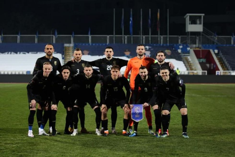 Kosovo xi pose bef match vs ltu mar2021