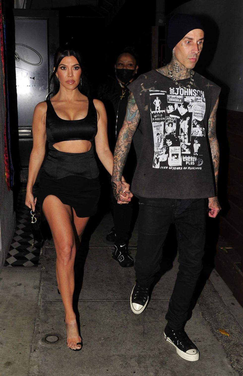 Kourtney Kardashian Travis Barker Lovey Date Night Slide 1