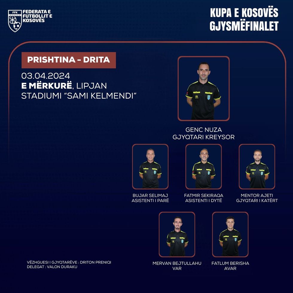Kupa e Kosoves gjyqtaret 1