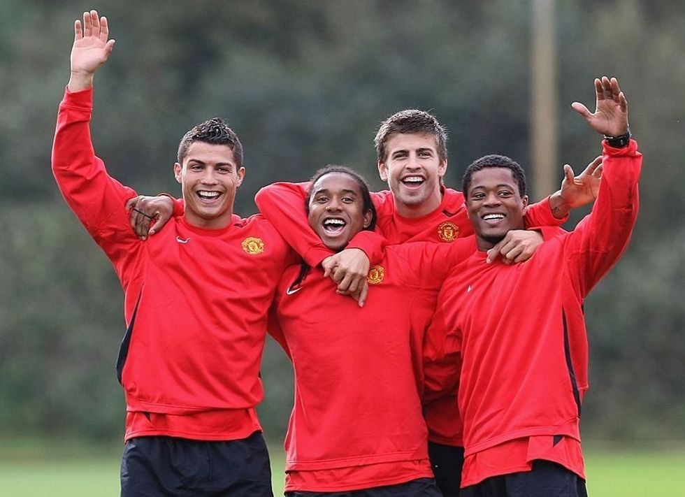 Kur luante së bashku me Ronaldon, Piquen dhe Evran te United