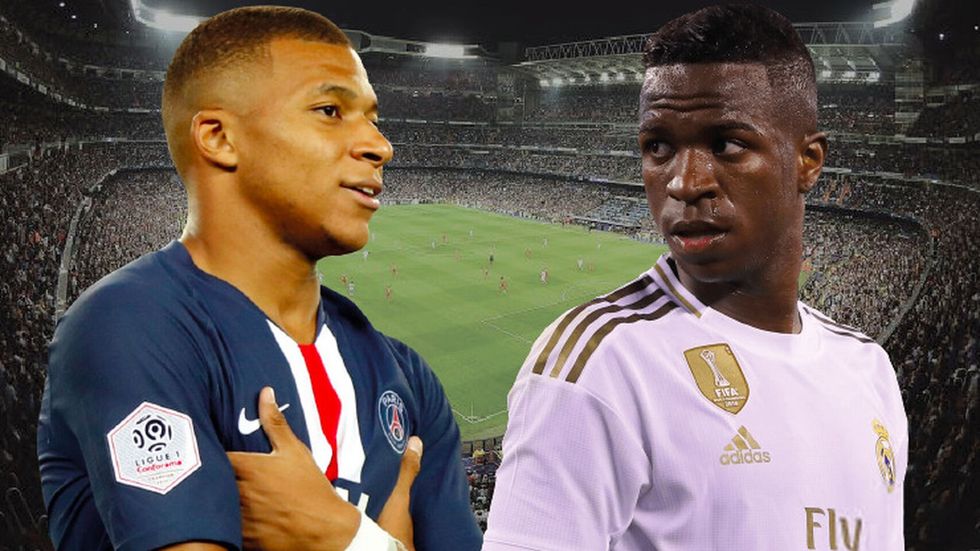 Kylian Mbappe Vinicius Junior Real Madrid PSG Paris Saint Germain Futbol 425469831 133384956