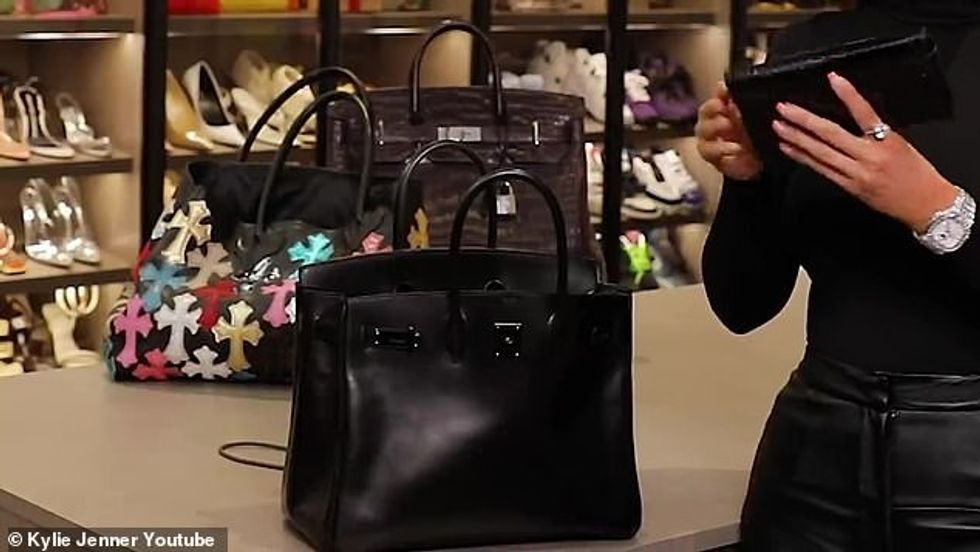 kylie jenner reveals what she carries inside her 24k birkin bag from inside her luxury closet 8212 nbsp watch 4638281