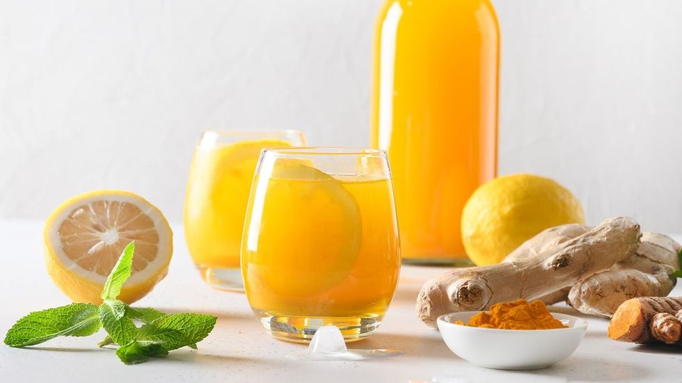 lemon ginger turmeric olive oil cleanser close up