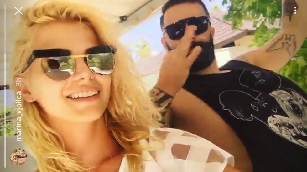 Lidhje e lumtur - por jo e vetmja për Marina Vjollcën! Foto: Snapchat