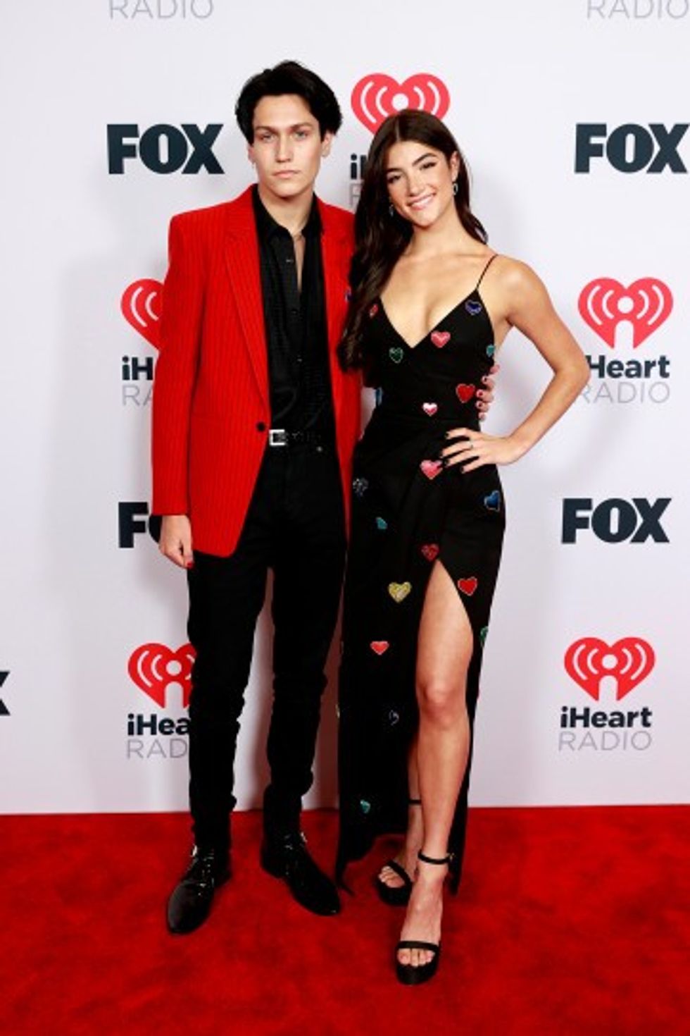 lil huddy charli damelioiheartradio music awards 2021 red carpet