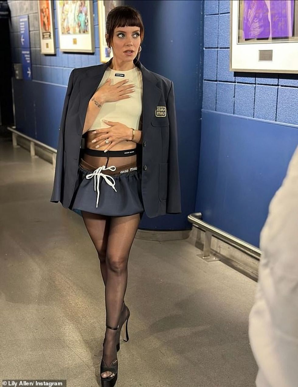 Lily Allen has revealed husband David Harbour seduced her with such sexual hand stroking in a theatre that they left a play a third of the way through to sleep together for the first time