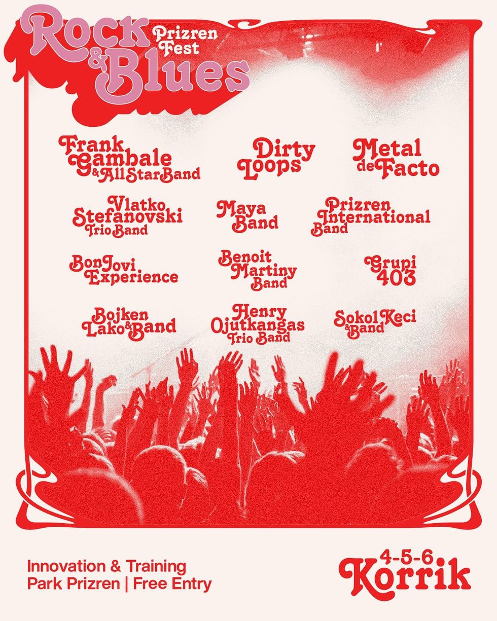 line up Prizren rock and blues fest