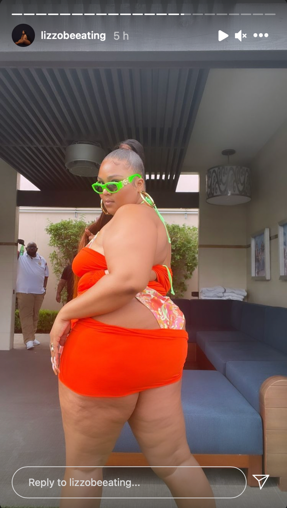 lizzo green sunglasses 1619420377