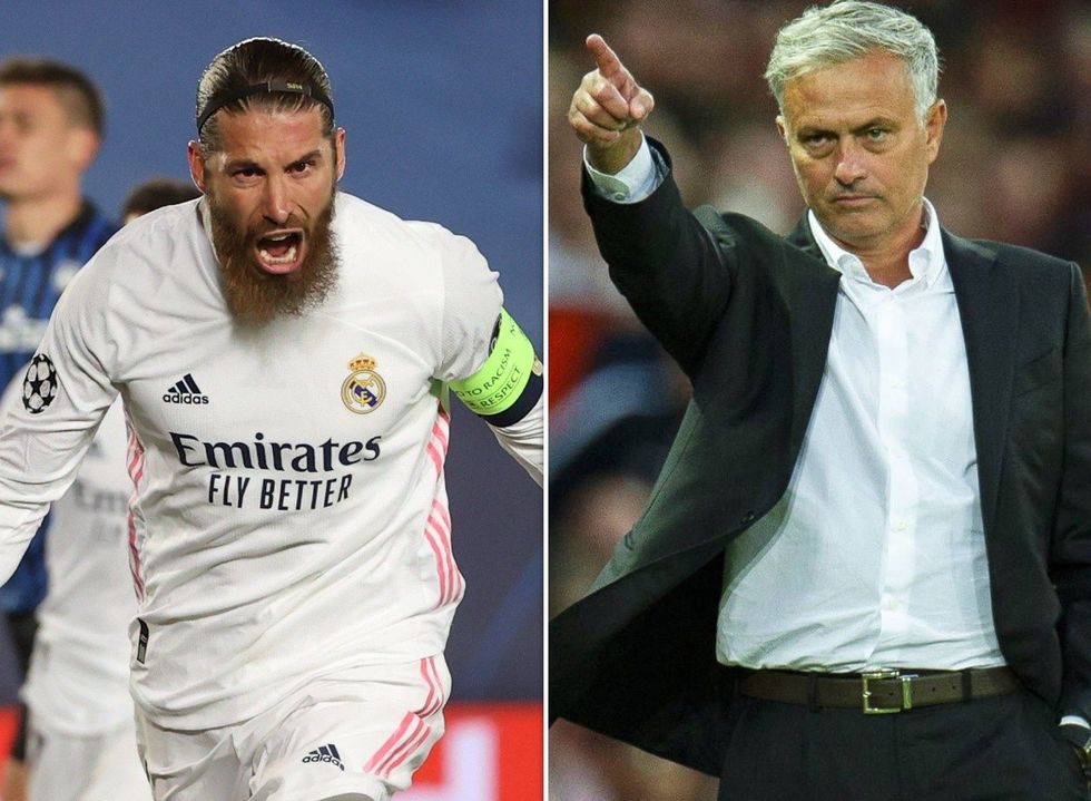 المدرب مورينيو وسيرخيو راموس