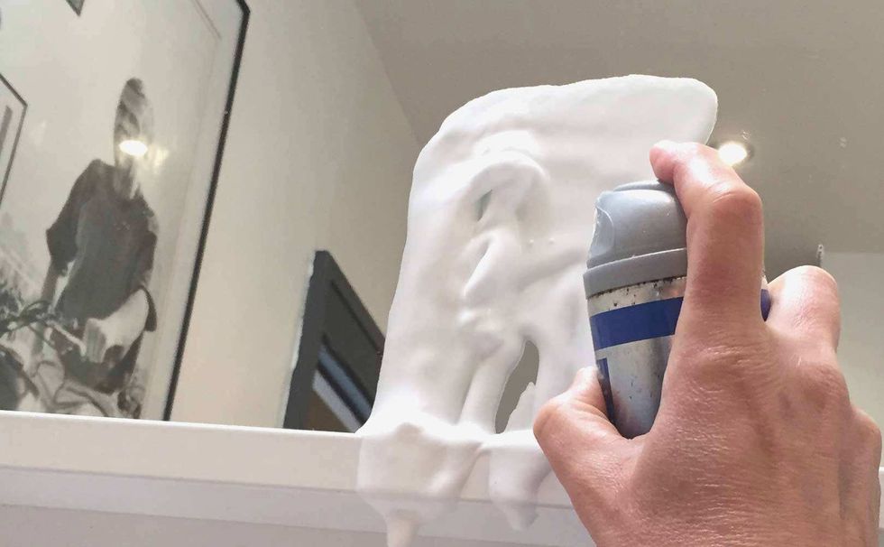 lovely shaving foam tip clean mirrors of shaving cream on bathroom mirror