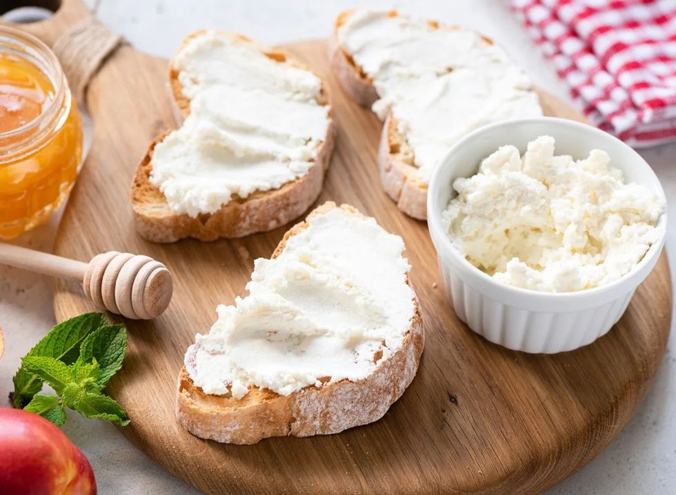 low fat ricotta toast