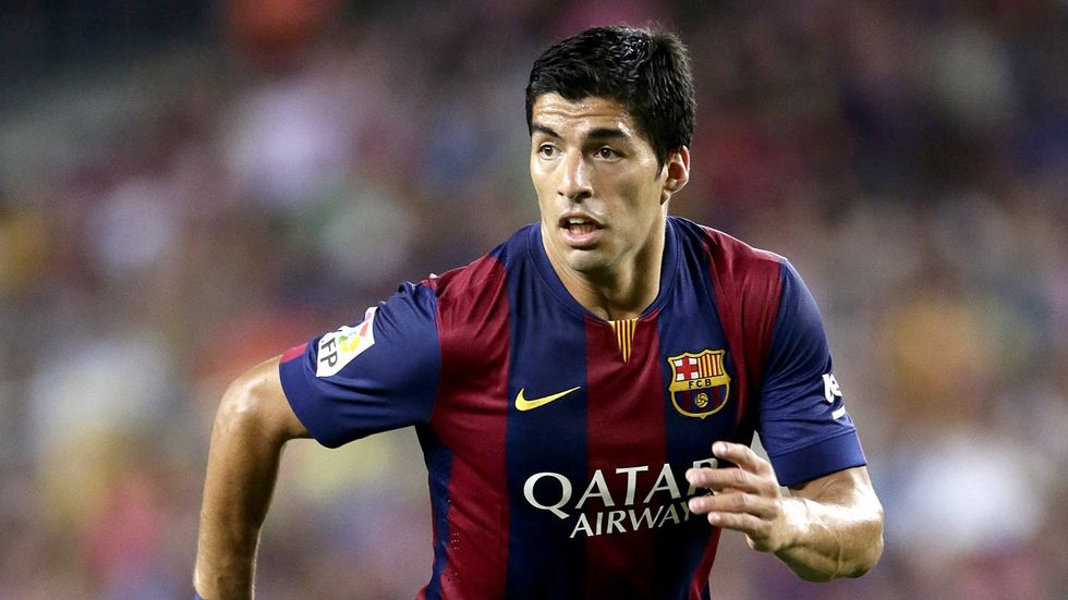 Luis Suarez of FC Barcelona during the Joan Gamper Trophy match between FC Barcelona and Leon F.C. at Camp Nou on august 18, 2014 in Barcelona, Spain(Photo by VI Images via Getty Images)