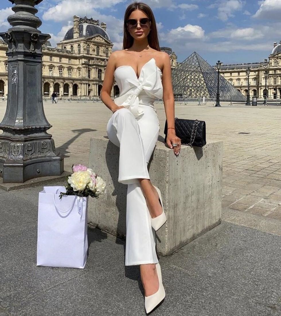 Luxury High Street Summer Fashion Sexy Strapless Backless White Black Women Jumpsuit 2020 Celebrity Designer Fashion