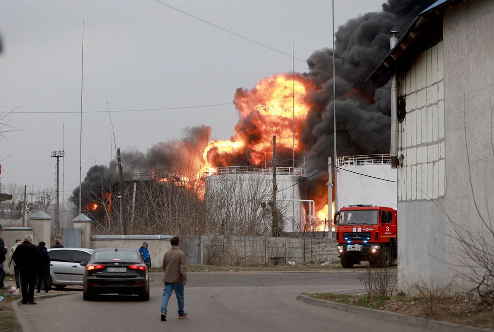 Lviv is one of the Ukraine towns hit by attacks amid growing numbers of refugees