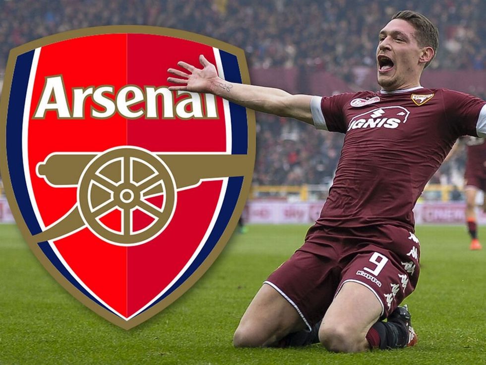 MAIN Andrea Belotti Arsenal badge