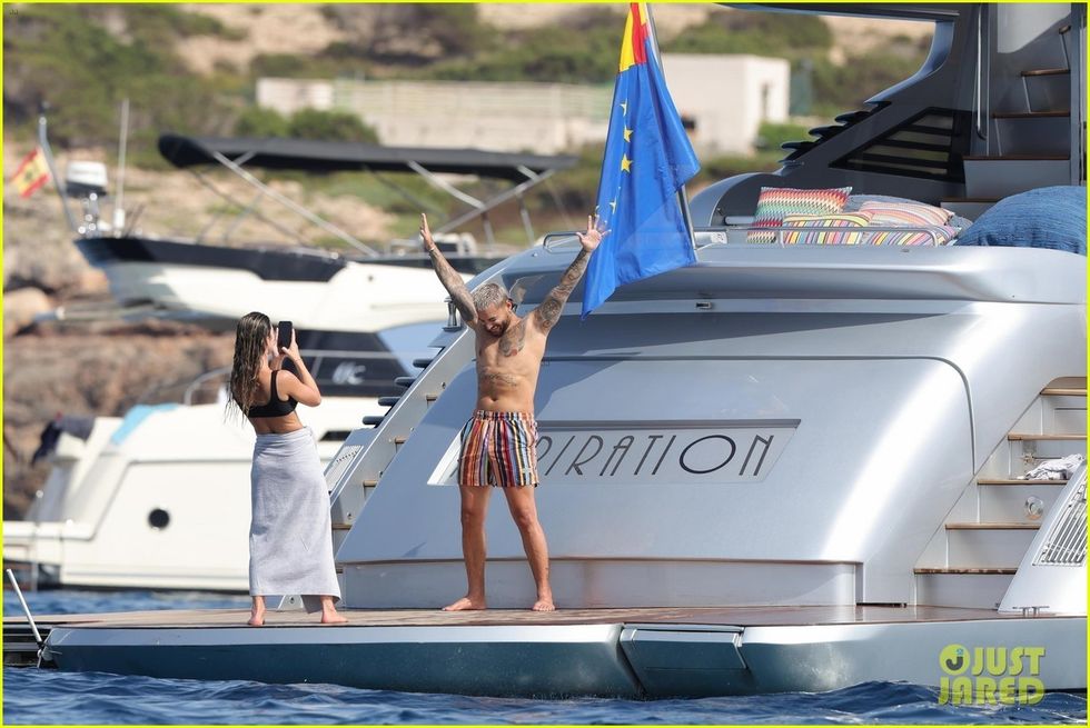 maluma susana gomez hose off yacht vacation in spain 62