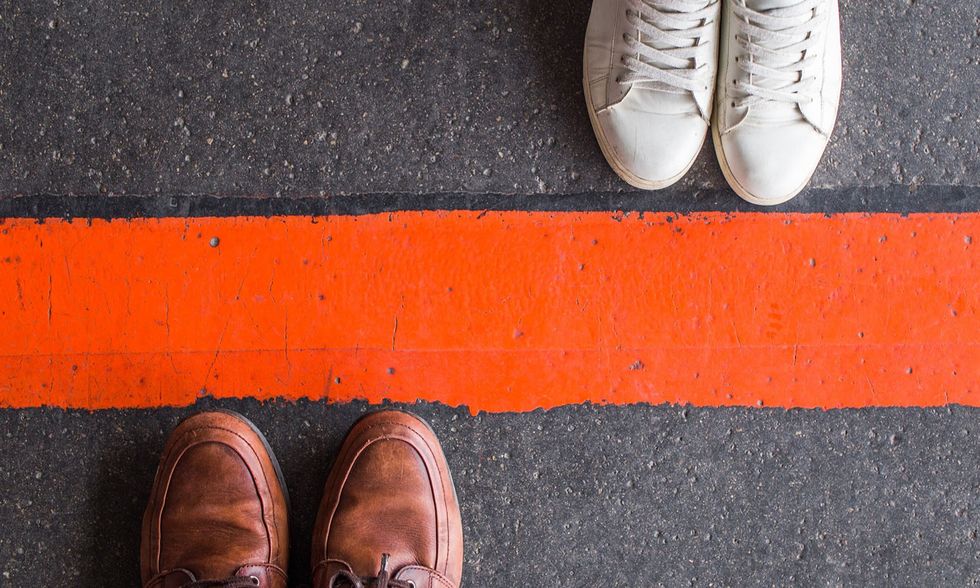 man and woman divided by a line picture 1539