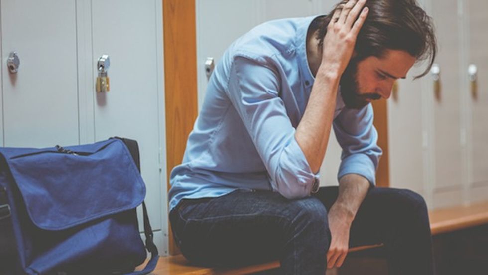 man sad depression thinking breakup sadness locker depressed angry