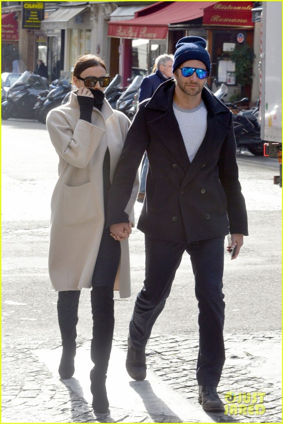 March 3, 2016: Bradley Cooper and Irina Shayk strolling the streets of Paris during Fashion Week. Mandatory Credit: INFphoto.com Ref.: inff-01/205393