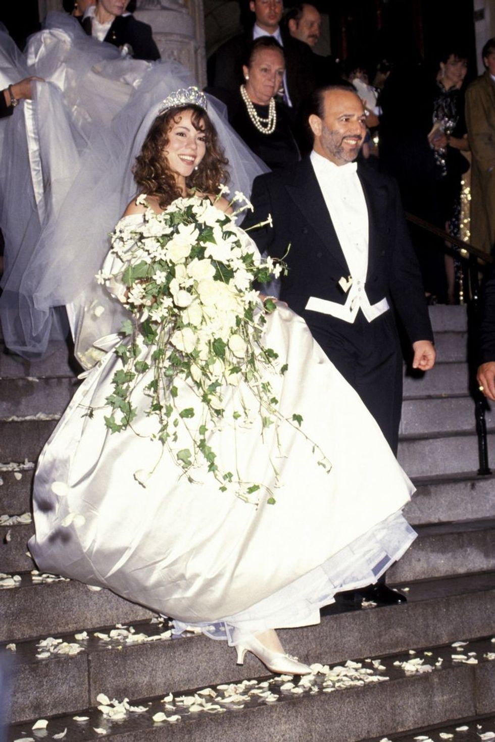 Mariah Carey donned Vera Wang