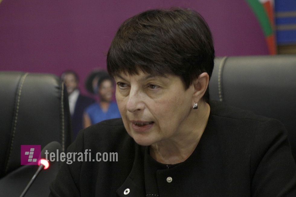 Marie Christine Butel ambasadorja e Frances konference Festivali i Filmit Frankofon ne Kosove foto Ridvan Slivova 15