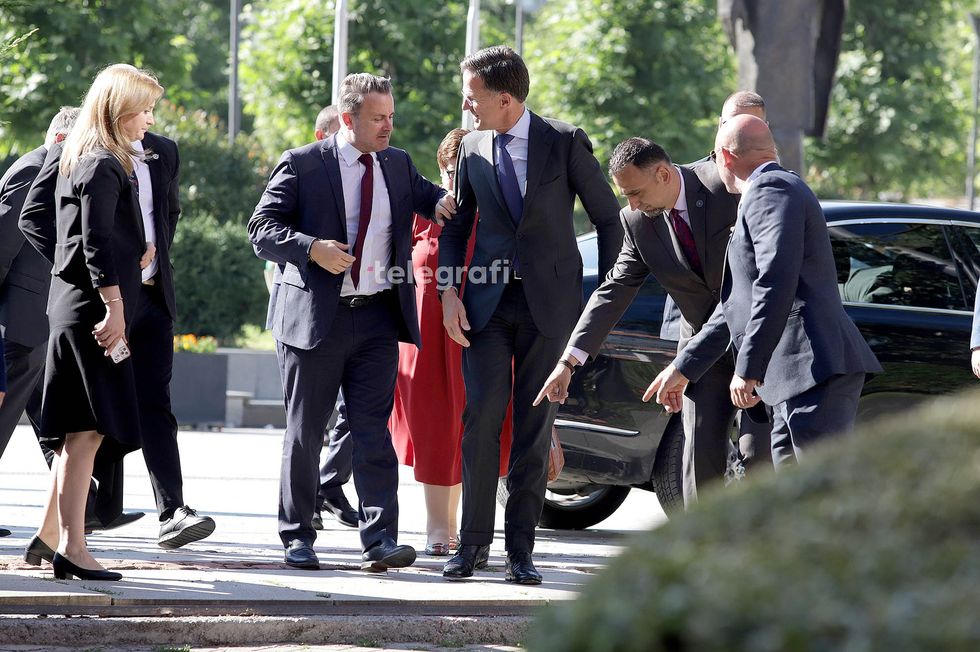 Mark Rutte kryeminister i Holandes dhe Xavier Bettel kryeminister i Luksemburgut foto Ridvan Slivova 5