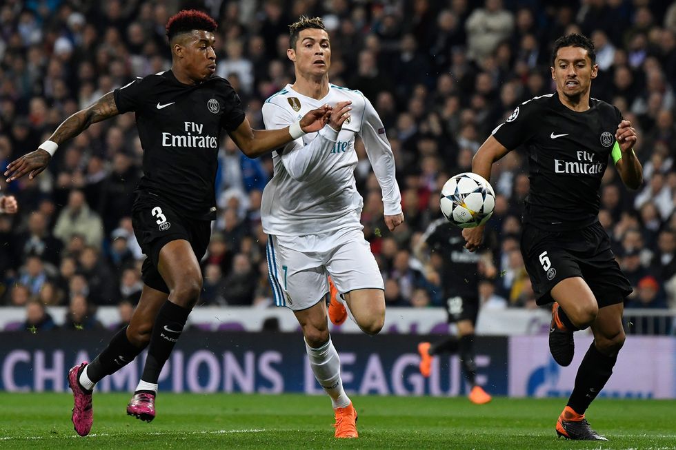 Marquinhos and Presnel Kimpembe Real Madrid vs PSG Champions League 2018